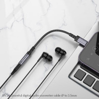 Перехідник BOROFONE BV24 Graceful digital audio converter cable iP to 3.5mm Metal Grey (Колір Metal Gray) - фото № 7