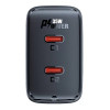 Мережевий зарядний пристрій ACEFAST A49 PD35W GaN (USB-C+USB-C) dual port charger Black - зображення 4