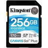 SDXC (UHS-1 U3) Kingston Canvas Go Plus 256 ГБ, класс 10 V30 (170 МБ/с, W90 МБ/с) (SDG3/256 ГБ) - изображение 2