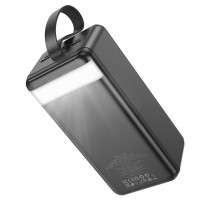 Зовнішній акумулятор HOCO J123C Element 22.5W+PD20W fully compatible power bank with digital display(60000mAh) Black (Цвет Черный) - фото № 3