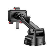 Автотримач для телефона HOCO H22 Dragon automatic clamping car holder(center console) Red Black (Цвет Red Black) - фото № 4