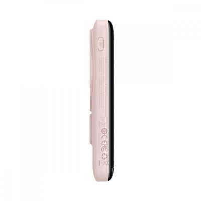 Зовнішній акумулятор Baseus Magnetic Bracket Wireless Fast Charge Power Bank 10000mAh 20W Pink (With cable Type-C to Type-C 60W（20V/3A) - зображення 5