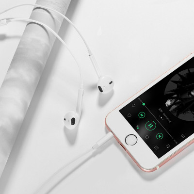 Навушники HOCO M101 Crystal joy wire-controlled earphones with microphone White - изображение 7