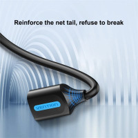 Кабель Vention USB 2.0 A Male to A Female Extension Cable 2M black PVC Type (CBIBH) (Цвет Черный) - фото № 6