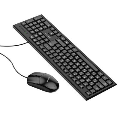 Миша + клавіатура BOROFONE BG6 Business keyboard and mouse set Black (BG6B) - изображение 1