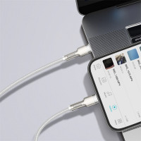 Кабель Baseus Cafule Series Metal Data Cable Type-C to iP PD 20W 2m White (Цвет Білий) - фото № 8