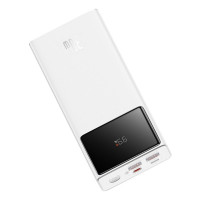 Зовнішній акумулятор Baseus Star-Lord Digital Display Fast Charging Power Bank 30000mAh 30W Moon White（With Simple Series Charging Cable USB to Type-C (Колір Moon-White) - фото № 3