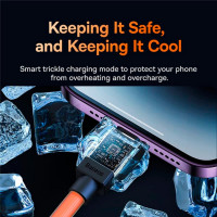 Кабель Baseus CoolPlay Series Fast Charging Cable Type-C to iP 20W 1m Orange (Цвет Orange) - фото № 7