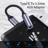 Кабель-перехiдник Essager E01 Type c to 3.5mm Jack Headphone Adapter  grey (EZJE01-0G) (Колір Серыйм) - фото № 2