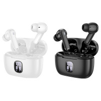 Бездротові навушники BOROFONE FQ7 Treasure wireless ANC+ENC noise reduction BT headset Black  - фото № 4