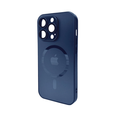 Чохол для смартфона AG Glass Matt Frame Color MagSafe Logo for Apple iPhone 14 Pro Max Navy Blue (AGMattFrameMGiP14PMDBlue) - изображение 1