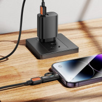 Адаптер HOCO UA32B iP male to C female display adapter Black (Колір Черный) - фото № 5