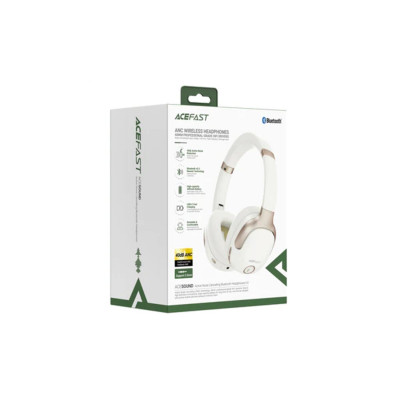 Навушники ACEFAST H2 noise canceling Bluetooth headphones Milky White - изображение 2