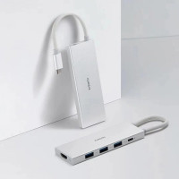 USB-Hub Xiaomi Type-C 5-in-1 Docking Station GL (Цвет Silver) - фото № 6