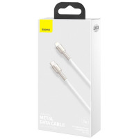 Кабель Baseus Cafule Series Metal Data Cable Type-C to iP PD 20W 1m White (Колір White) - фото № 2