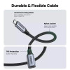 Кабель-подовжувач UGREEN US372 USB-C Male to USB-C Female Gen2 Alu Case Braided Extension Cable 1m (Space Gray)(UGR-30205) (Черный)- № 3