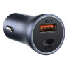 Автомобільний зарядний пристрій Baseus Golden Contactor Pro Dual Quick Charger Car Charger U+C 40W Dark Gray (Голубой)- № 3