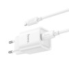 Мережевий зарядний пристрій HOCO C148A Charm single port PD30W charger set (C to iP) (EU) White (Білий)- № 5