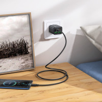 Мережевий зарядний пристрій HOCO N55 Fundador four-port PD20W(2C2A) charger Black (Колір 7073) - фото № 4