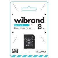 Карта пам'яті microSDHC (UHS-1) Wibrand 8Gb class 10 (adapter SD)  - фото № 2