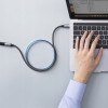 Кабель-подовжувач UGREEN US372 USB-C Male to USB-C Female Gen2 Alu Case Braided Extension Cable 1m (Space Gray)(UGR-30205) (Черный)- № 6