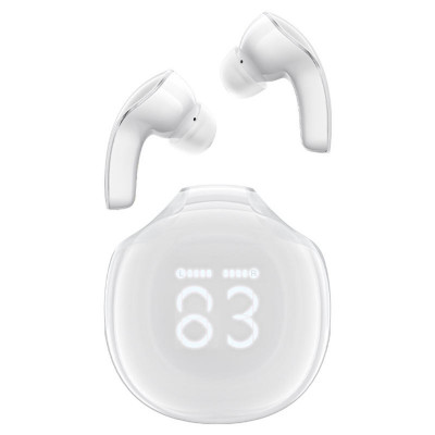 Навушники ACEFAST T9 Crystal (Air) color bluetooth earbuds Porcelain White - изображение 1