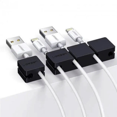 Органайзер для кабелів UGREEN LP208 Cable Holder Clips (3+1 Combination) (Black(UGR-70585) - зображення 1