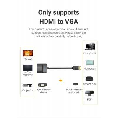 Адаптер Vention Переходник HDMI M на VGA F (42154) - изображение 7