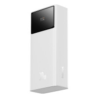 Зовнішній акумулятор Baseus Star-Lord Digital Display Fast Charging Power Bank 30000mAh 30W Moon White（With Simple Series Charging Cable USB to Type-C (Колір Moon-White) - фото № 5