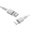 Кабель BOROFONE BX16 USB to iP 2A, 1m, PVC, TPE connectors, White (Білий)- № 2