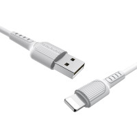 Кабель BOROFONE BX16 USB to iP 2A, 1m, PVC, TPE connectors, White (Цвет Білий) - фото № 2