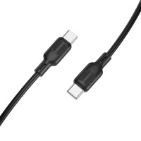 Кабель BOROFONE BX113 Lenny 60W silicone charging data cable C to C(L=2M) Black