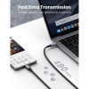 Кабель UGREEN US316 USB-C to USB-C 2.0 Cable 100W Alu Case with Braid 1.5m (Space Gray) (UGR-70428) (Space-Gray)- № 4