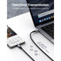Кабель UGREEN US316 USB-C to USB-C 2.0 Cable 100W Alu Case with Braid 1.5m (Space Gray) (UGR-70428) (Колір Space-Gray) - фото № 4