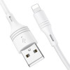 Кабель BOROFONE BX43 USB to iP 2.4A, 1m, PVC, PVC connectors, White (7068)- № 3