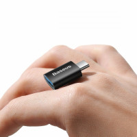 Адаптер Baseus Ingenuity Series Mini OTG Adaptor Type-C to USB-A 3.1 Black  - фото № 7