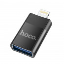 Адаптер HOCO UA17 iP Male to USB female USB2.0 adapter Black