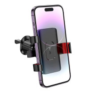 Автотримач для телефона HOCO H21 Dragon automatic clamp car holder(air outlet) Red Black (Колір Red Black) - фото № 5
