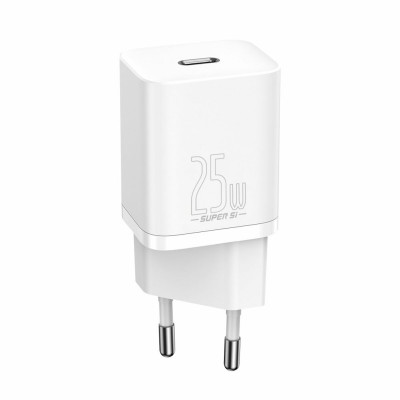 Мережевий зарядний пристрій Baseus Super Si Quick Charger 1C 25W EU White (CCSP020102) - изображение 1