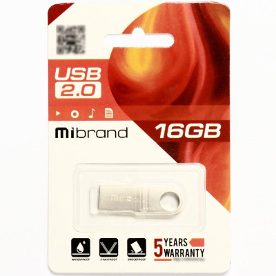 Flash Mibrand USB 2.0 Puma 16Gb Silver (MI2.0/PU16U1S) - изображение 1