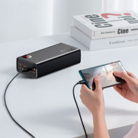 Зовнішній акумулятор Baseus Adaman Digital Display Fast Charge Power Bank 40000mAh 22.5W Black (Цвет Black) - фото № 8