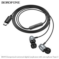 Навушники BOROFONE BM95 Excepcional universal earphones with microphone Black (Цвет Black) - фото № 5