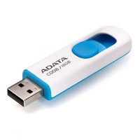 Флеш-накопичувач A-DATA USB 2.0 C008 16Gb White/Blue (Колір Белый) - фото № 2