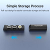 Футляр для зберігання Vention 3-slot Magnetic Connector Storage Case Black (KBUB0) - зображення 6