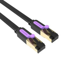 Мережевий кабель Vention Flat Cat.7 Patch Cable 1M Black (ICABF)  - фото № 2