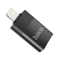 Адаптер HOCO UA17 iP Male to USB female USB2.0 adapter Black  - фото № 5