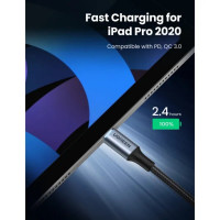Кабель UGREEN US316 USB-C to USB-C 2.0 Cable 100W Alu Case with Braid 1.5m (Space Gray) (UGR-70428) (Колір Space-Gray) - фото № 5