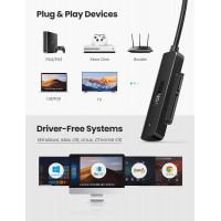 Зовнішня кишеня для накопичувача UGREEN CM321 USB-A to 2.5-Inch SATA Converter 50cm (UGR-70609)  - фото № 6