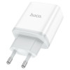 Мережевий зарядний пристрій HOCO C105A Stage dual port PD20W+QC3.0 charger White (Белый)- № 3