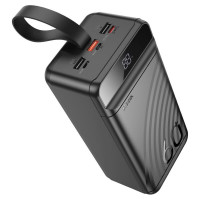 Зовнішній акумулятор HOCO J123C Element 22.5W+PD20W fully compatible power bank with digital display(60000mAh) Black (Цвет Черный) - фото № 2